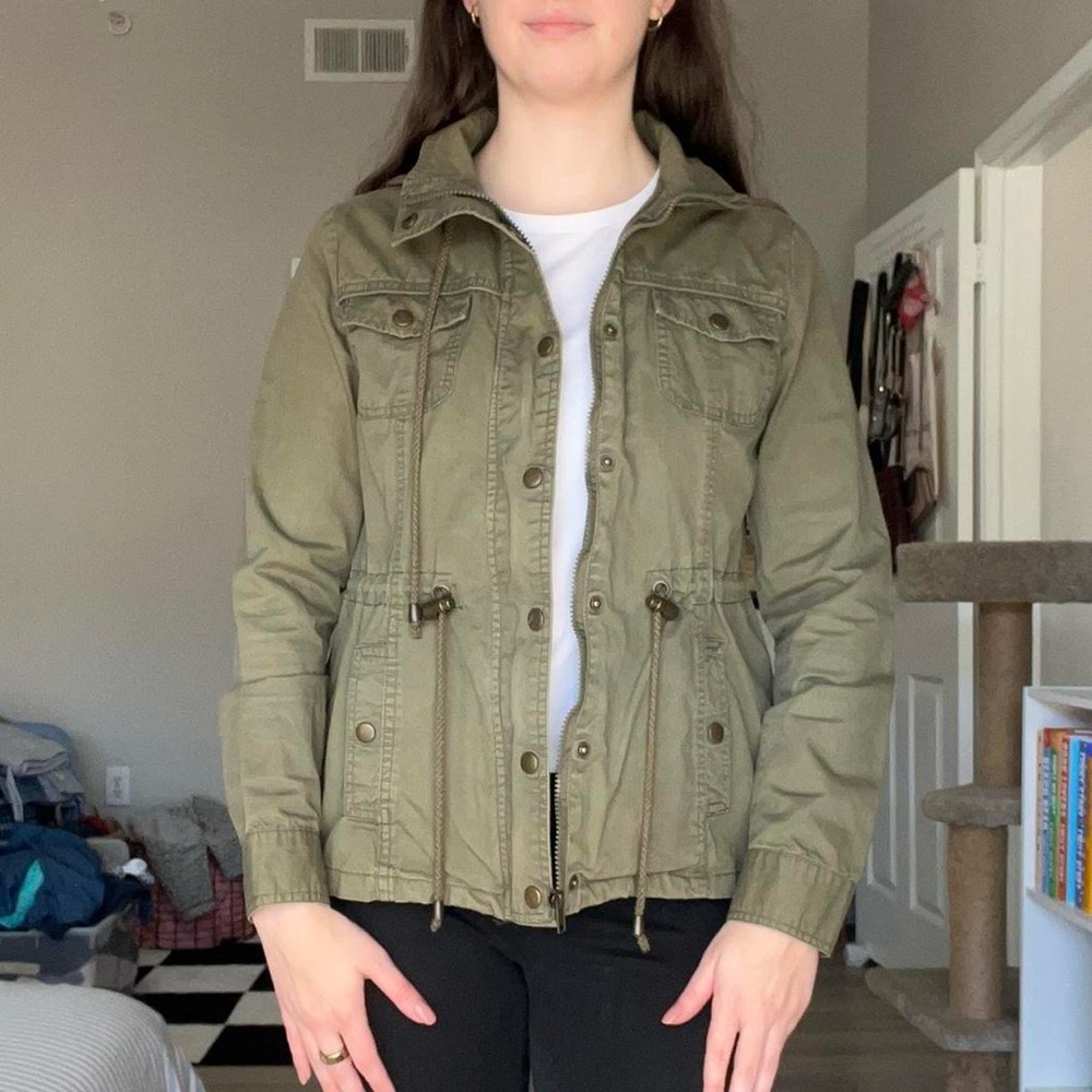 Khaki green Ashley Outerwear utility jacket, super comfortable!